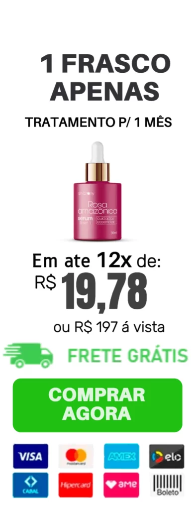 Rosa Amazônica frasco de 1